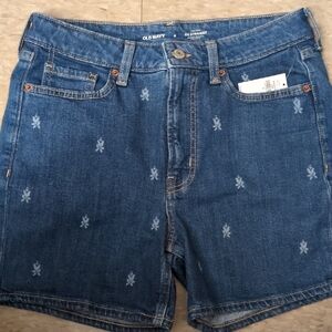 Old Navy Women's Patterned Blue Jean Shorts